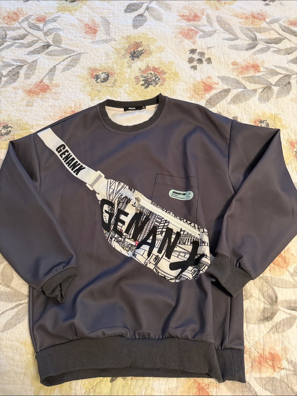 Charcoal Graphic Crewneck Sweatshirt